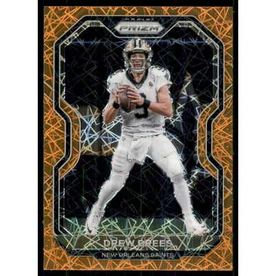 2020 Panini Prizm Prizms Orange Lazer #243 Drew Brees