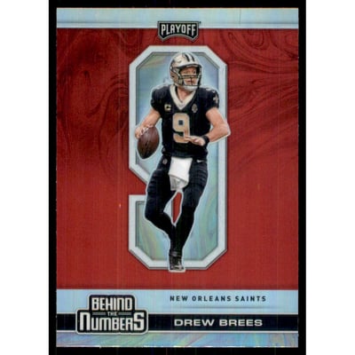 2020 Playoff Behind the Numbers Red #15 Drew Brees