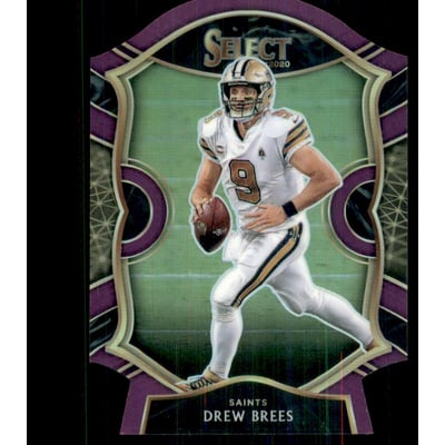 2020 Select Prizm Purple Die Cut #15 Drew Brees