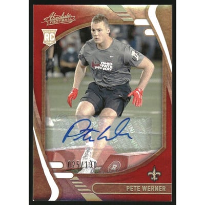 2021 Absolute Signature Rookies Spectrum Red #181 Pete Werner/100