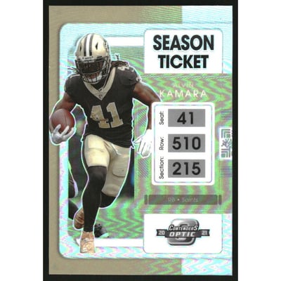 2021 Panini Contenders Optic Silver #30 Alvin Kamara