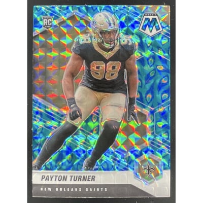 2021 Panini Mosaic Choice Prizm Peacock #352 Payton Turner RC