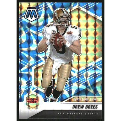 2021 Panini Mosaic Mosaic Reactive Blue #286 Drew Brees MVP
