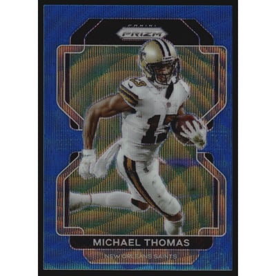2021 Panini Prizm Prizms Blue Wave #301 Michael Thomas