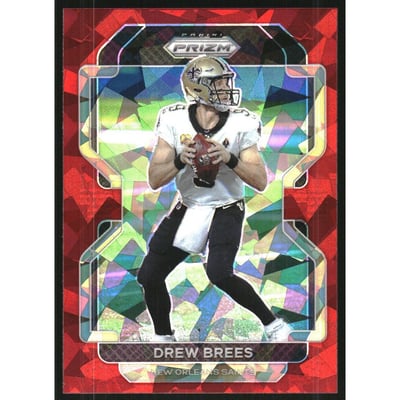 2021 Panini Prizm Prizms Red Ice #309 Drew Brees