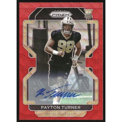2021 Panini Prizm Rookie Autographs Prizms Red Wave #379 Payton Turner