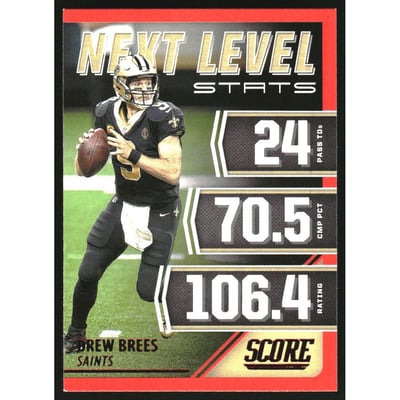 2021 Score Next Level Stats Red #7 Drew Brees