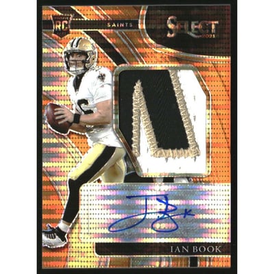 2021 Select Jumbo Rookie Signature Swatches Neon Orange Pulsar Prizm #19 Ian Book