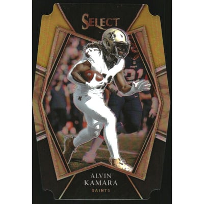 2021 Select Prizm Black and Gold Die Cut #125 Alvin Kamara