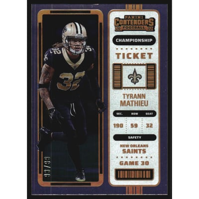 2022 Panini Contenders Championship Ticket #65 Tyrann Mathieu