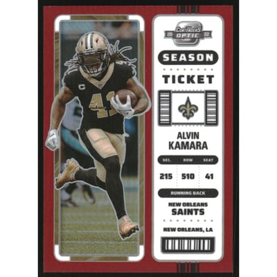 2022 Panini Contenders Optic Red #36 Alvin Kamara