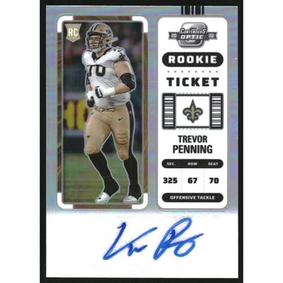 2022 Panini Contenders Optic Silver #201 Trevor Penning AU