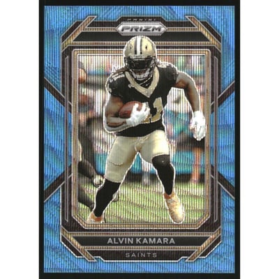 2022 Panini Prizm Prizms Blue Wave #208 Alvin Kamara