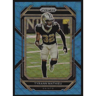 2022 Panini Prizm Prizms Blue Wave #211 Tyrann Mathieu