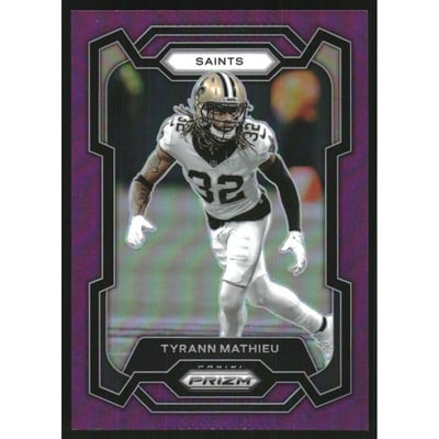 2023 Panini Prizm Prizms Purple #218 Tyrann Mathieu