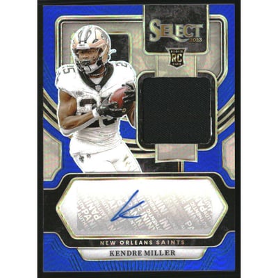 2023 Select Rookie Signature Memorabilia Prizm Blue #29 Kendre Miller