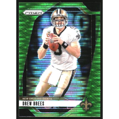 2024 Panini Prizm Prizms Neon Green Pulsar #209 Drew Brees