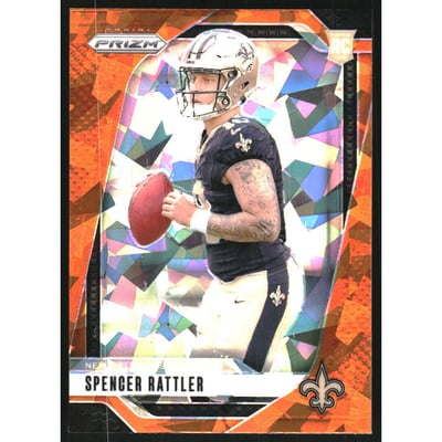 2024 Panini Prizm Prizms Orange Ice #388 Spencer Rattler