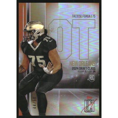 2024 Topps Signature Class Rookies Chrome Orange Refractors #RCV96 Taliese Fuaga