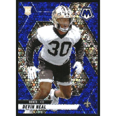 2025 Panini Mosaic Mosaic No Huddle Blue #330 Devin Neal
