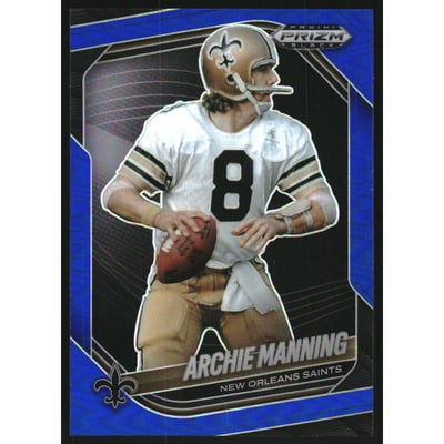 2025 Panini Prizm Black Prizms Blue #97 Archie Manning