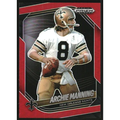 2025 Panini Prizm Black Prizms Red #97 Archie Manning