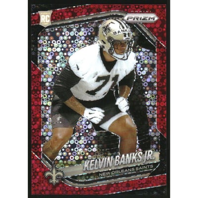 2025 Panini Prizm Prizms No Huddle Red #347 Kelvin Banks Jr.