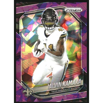 2025 Panini Prizm Prizms Purple Ice #190 Alvin Kamara