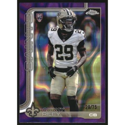 2025 Topps Chrome Purple Lava Refractors #369 Quincy Riley