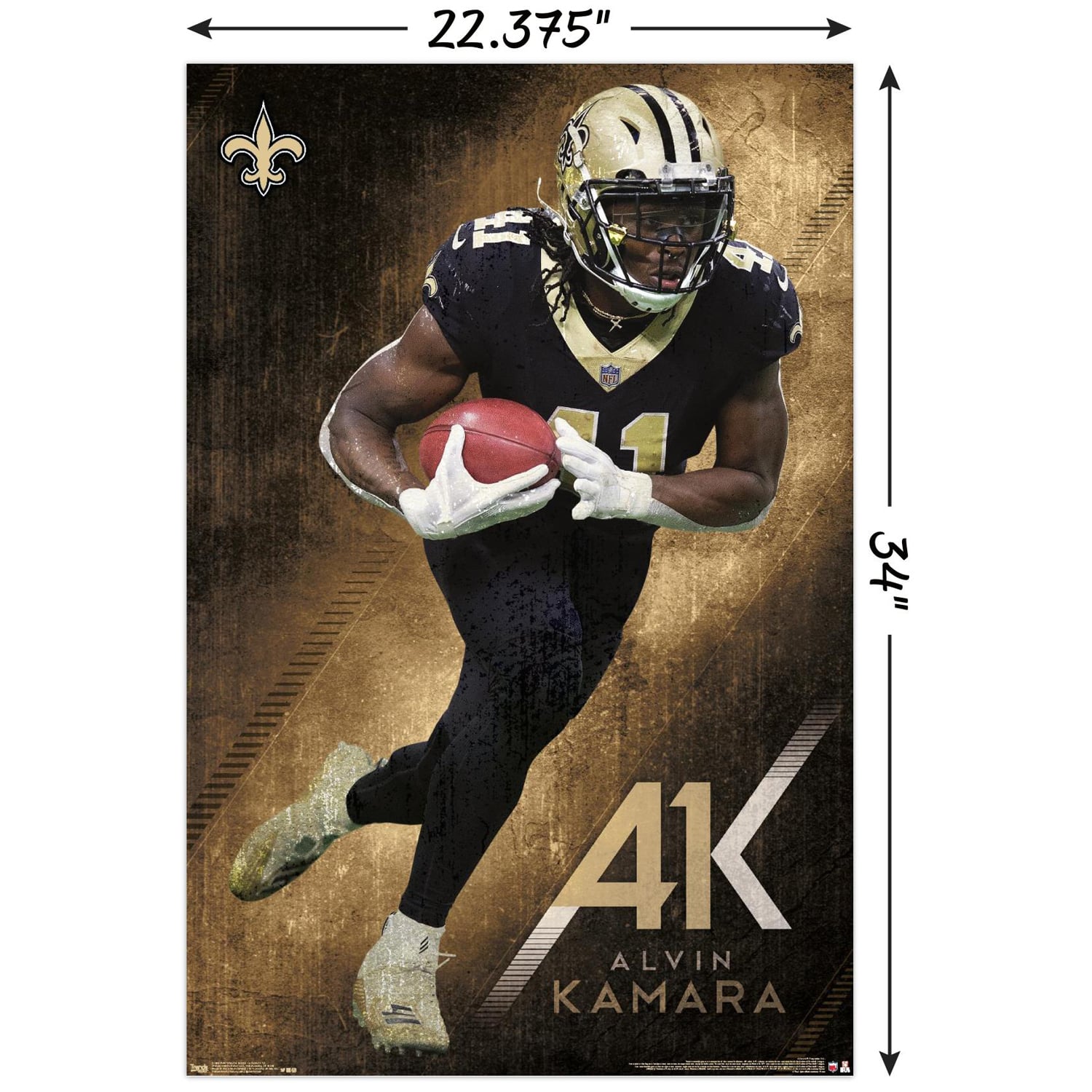 Alvin Kamara New Orleans Saints 22.4'' x 34'' Players Only Poster