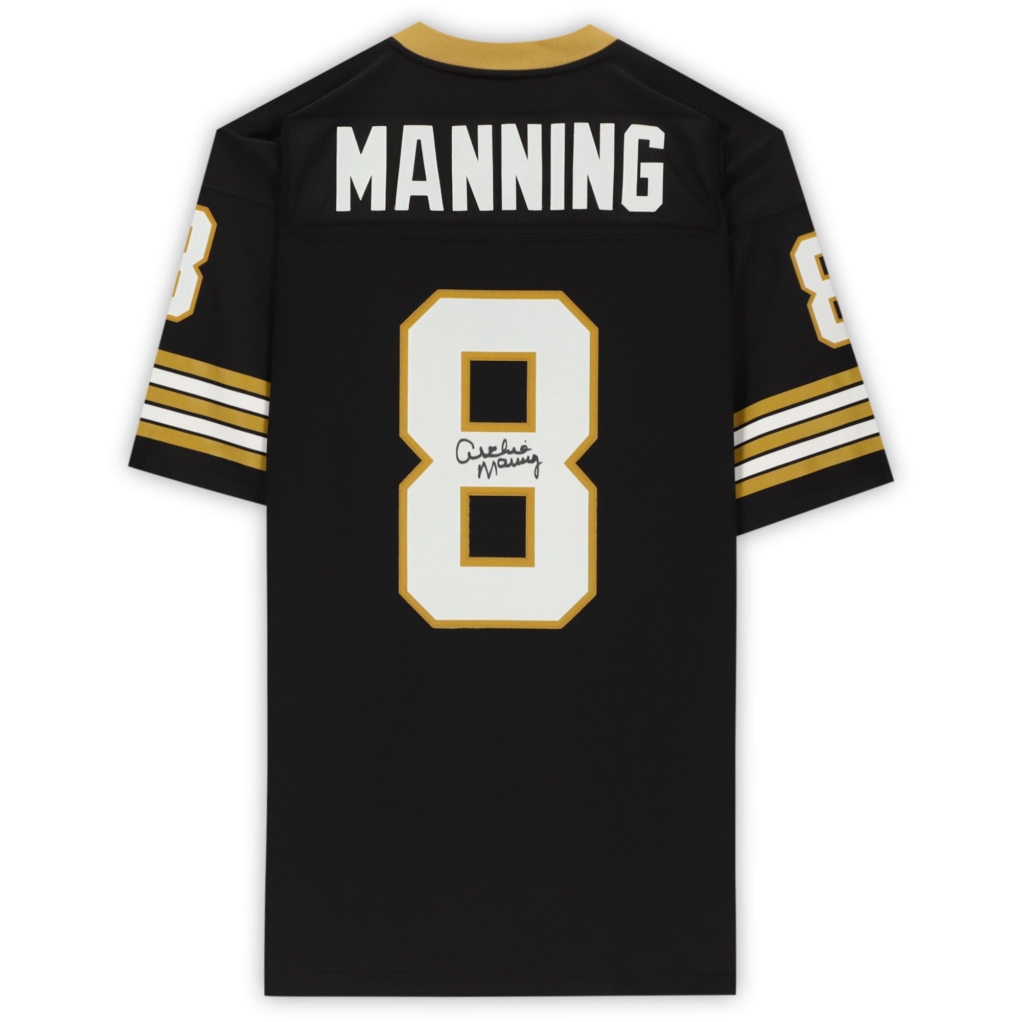 Archie Manning New Orleans Saints Autographed Black Mitchell