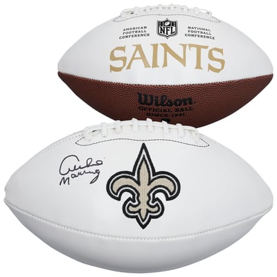 Archie Manning New Orleans Saints Autographed Fanatics Authentic Wilson White Panel Football