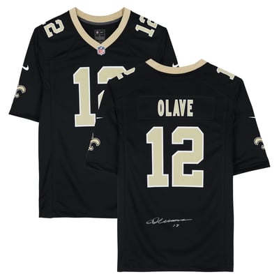 Chris Olave New Orleans Saints Autographed Fanatics Authentic Black Nike Game Jersey