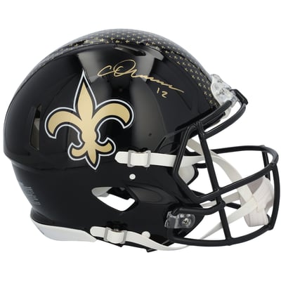 Chris Olave New Orleans Saints Autographed Fanatics Authentic Riddell 2022 Alternate Speed Authentic Helmet 
