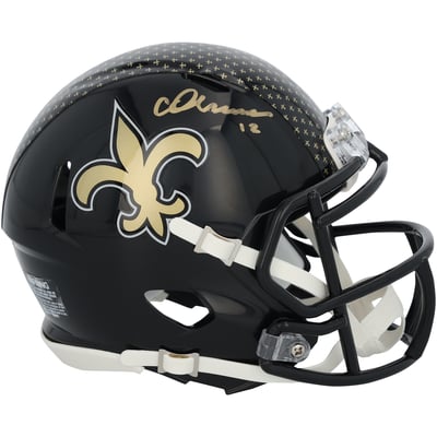 Chris Olave New Orleans Saints Autographed Fanatics Authentic Riddell 2022 Alternate Speed Mini Helmet