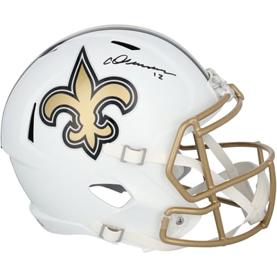Chris Olave New Orleans Saints Autographed Fanatics Authentic Riddell 2025 Alternate Speed Replica Helmet 
