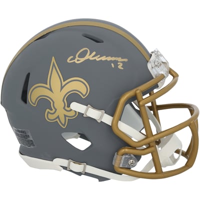 Chris Olave New Orleans Saints Autographed Fanatics Authentic Riddell Slate Speed Mini Helmet