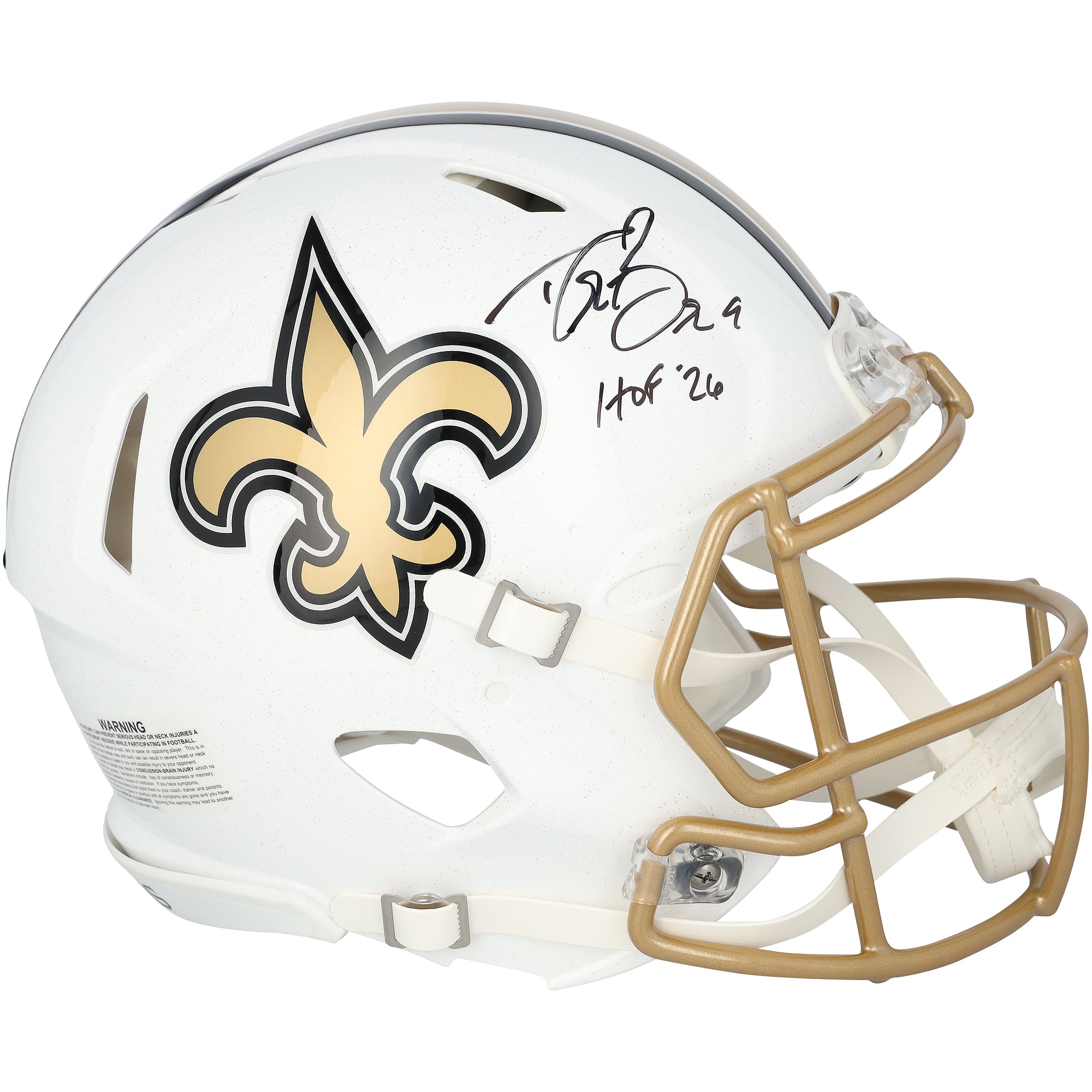Drew Brees New Orleans Saints Autographed Fanatics Authentic Riddell ...