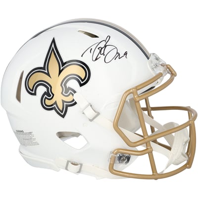 Drew Brees New Orleans Saints Autographed Fanatics Authentic Riddell 2025 Alternate Speed Authentic Helmet