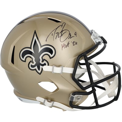 Drew Brees New Orleans Saints Autographed Fanatics Authentic Riddell Speed Replica Helmet with "HOF 26" Inscription