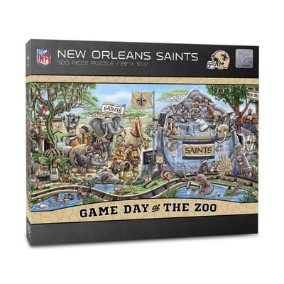 New Orleans Saints Fanpoint 10.5" x 28" Game Day at the Zoo 500-Piece Puzzle