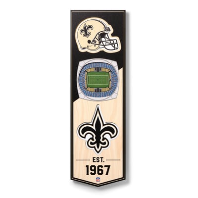 New Orleans Saints Fanpoint 6'' x 19'' 3D StadiumView Banner