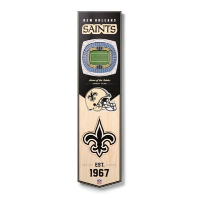 New Orleans Saints Fanpoint 8'' x 32'' 3D StadiumView Banner