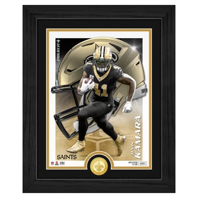 Alvin Kamara New Orleans Saints Highland Mint Limited Edition 13" x 16" Challenger Bronze Coin Photo Mint
