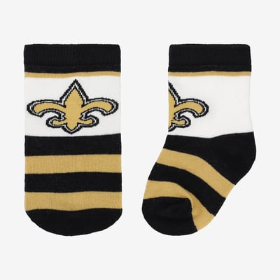  New Orleans Saints Starter Infant Rugby Block Socks - Black
