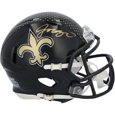 Jordyn Tyson New Orleans Saints Autographed Fanatics Authentic Riddell 2022 Alternate Speed Mini Helmet 