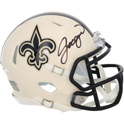 Jordyn Tyson New Orleans Saints Autographed Fanatics Authentic Riddell Retro Speed Mini Helmet