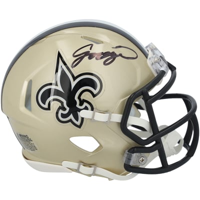 Jordyn Tyson New Orleans Saints Autographed Fanatics Authentic Riddell Speed Mini Helmet