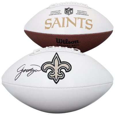 Jordyn Tyson New Orleans Saints Autographed Fanatics Authentic Wilson White Panel Football 
