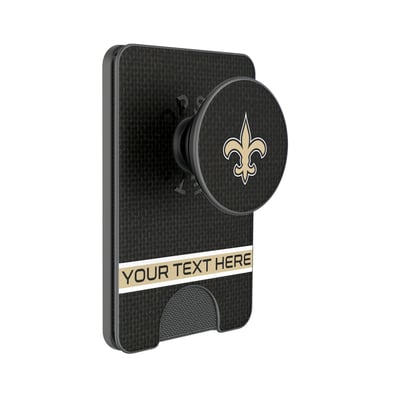 New Orleans Saints Keyscaper Personalized Endzone Solid PopSockets Magnetic Wallet